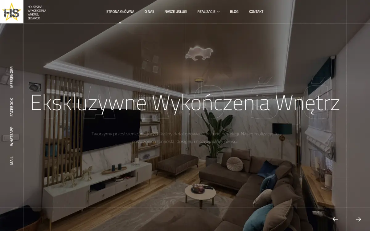 Strona firmy wykończeniowej HouseStar